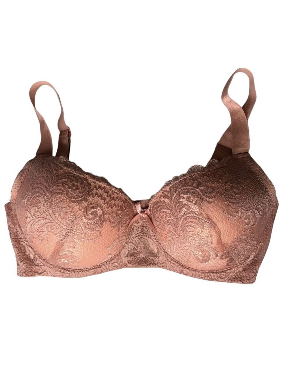 Sofra Bra Womens 36DD Peach Lace Detail Underwire